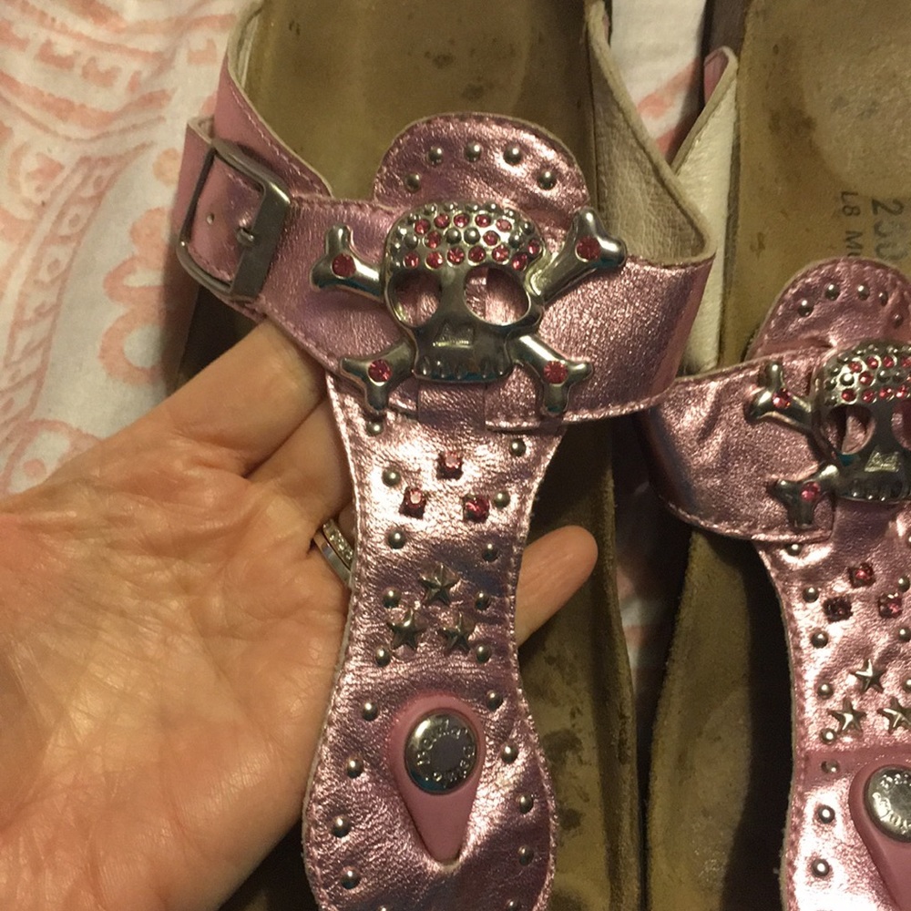 Betula Pink Metallic Skull Sandles